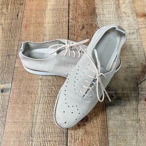Cole Haan Original Grand Shoes Oxford Womens 9.5B Blush Pink Silver Sparkle‎